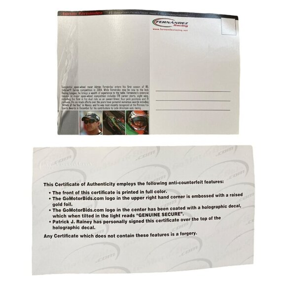 Adrian Fernandez Racing #51 Crew Shirt RACE-USED Size S w/ COA IndyCar Tecate - Picture 6 of 8